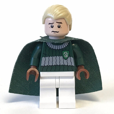 LEGO Minifigure-Draco Malfoy, Dark Green and White Quidditch Uniform-Harry Potter-HP108-Creative Brick Builders